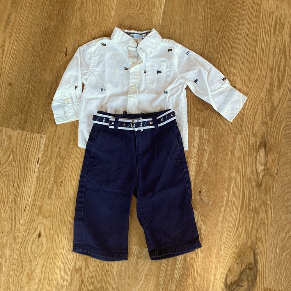 Nautical Janie and Jack set.